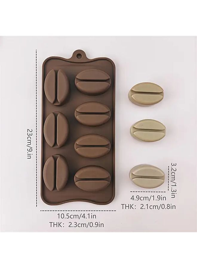 7 Piece Set Coffee Bean Chocolate Mold Food Grade Heat Resistant Baking Mold - Image 2